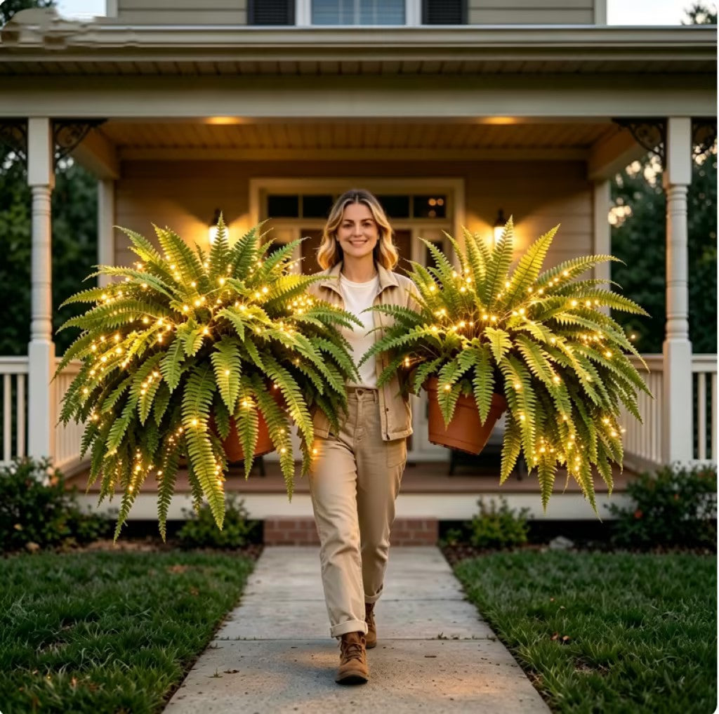 Lighted fern front view