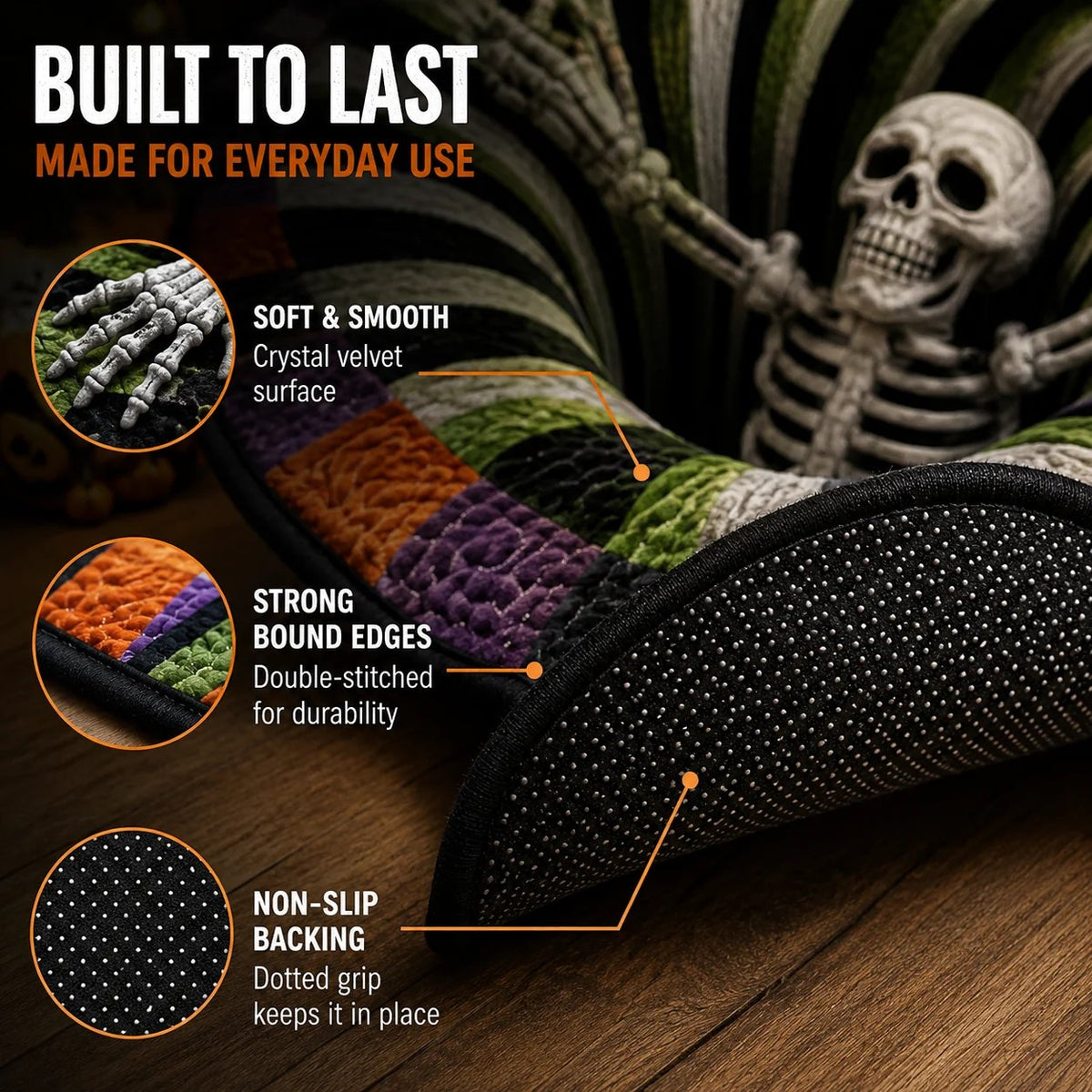 Cachetone haunted vortex round Halloween rug image 34