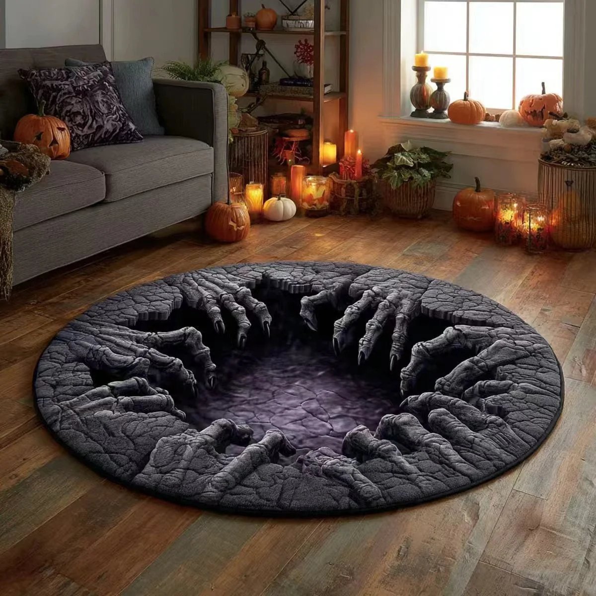 Cachetone haunted vortex round Halloween rug image 26
