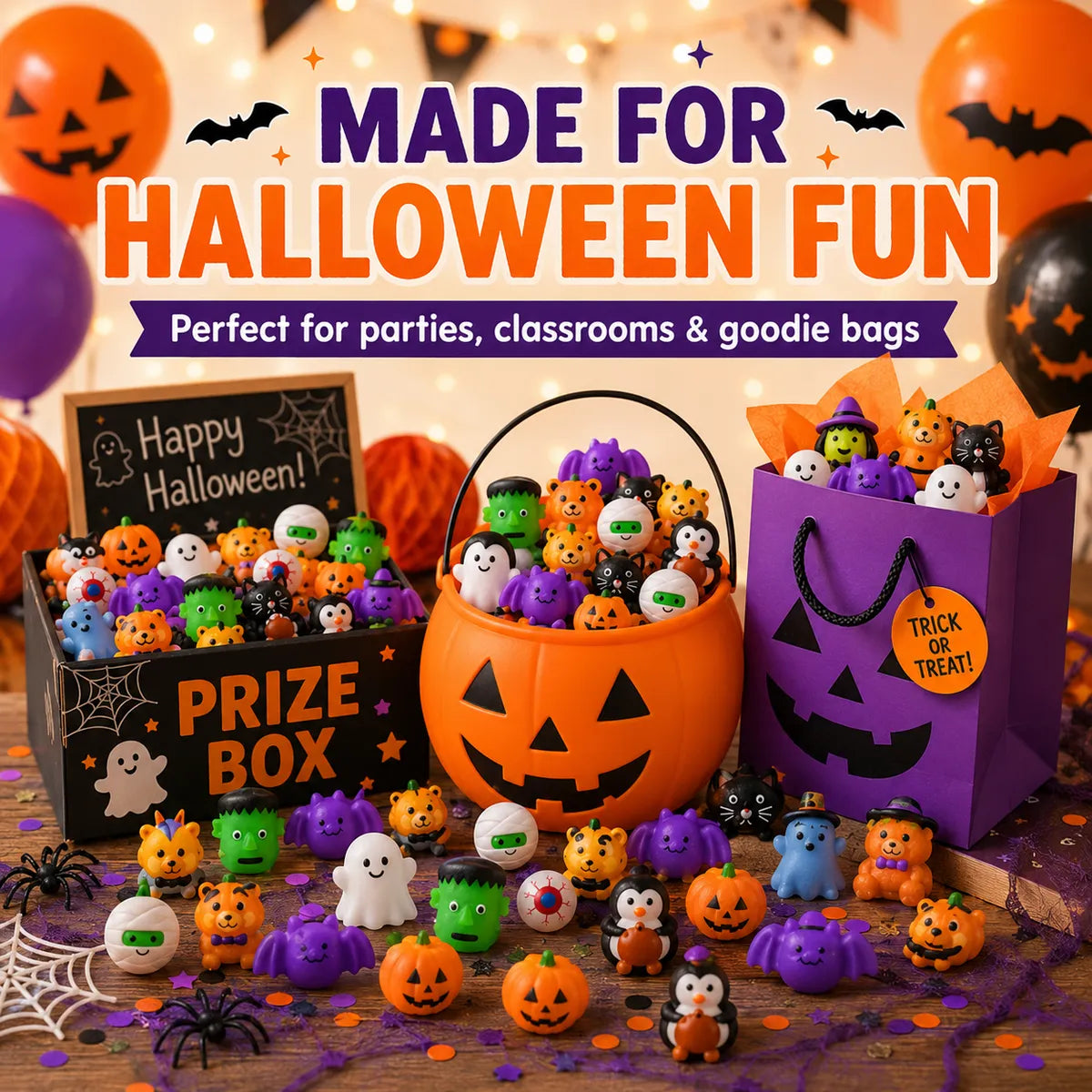 50PCS Halloween mochi squishy toys in assorted spooky characters – image 6