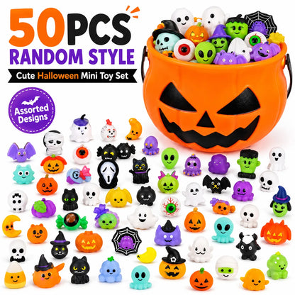 50PCS Halloween mochi squishy toys in assorted spooky characters – image 11