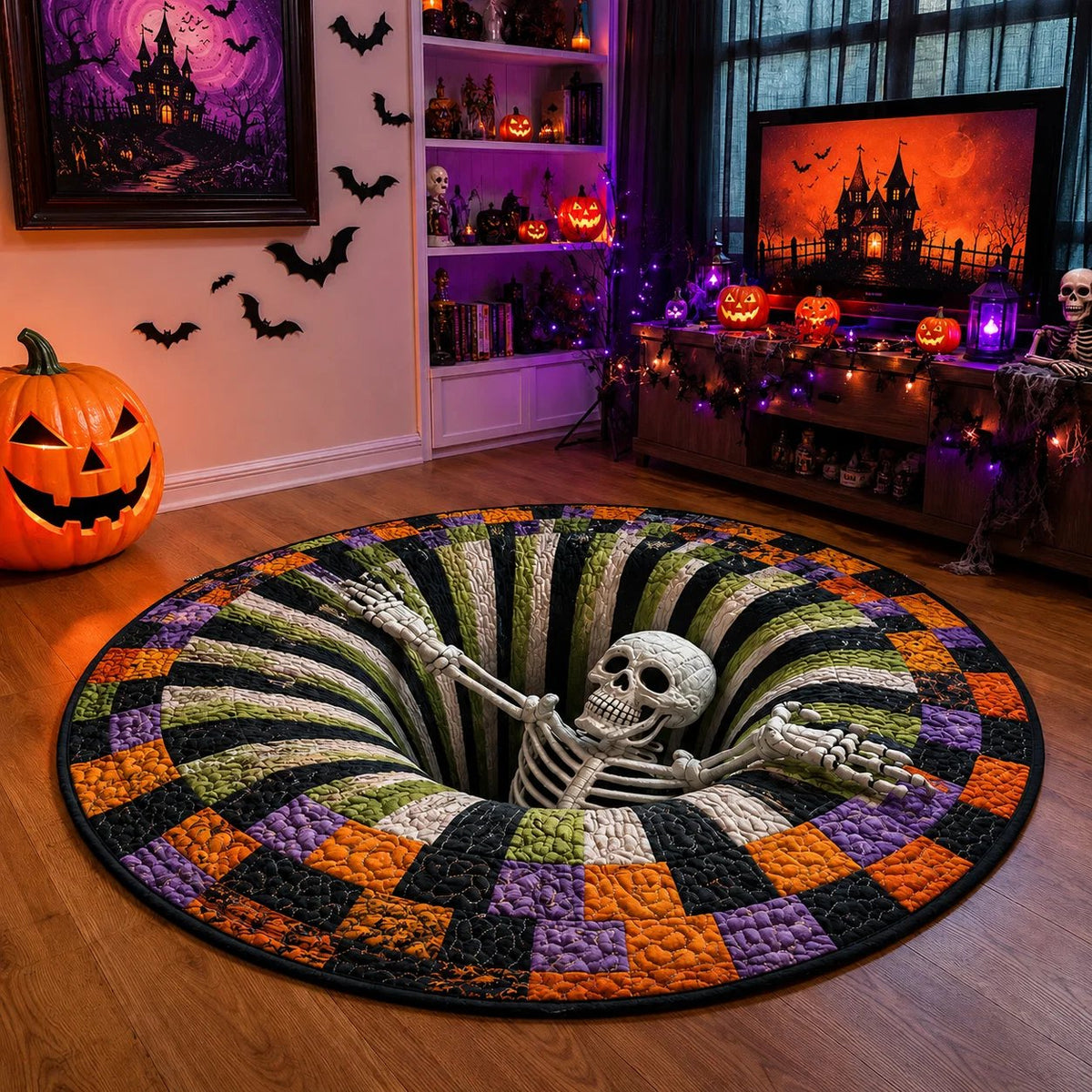 Cachetone haunted vortex round Halloween rug image 18
