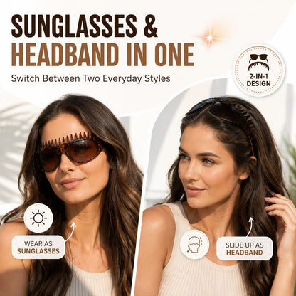 Yovot® 2-In-1 Tortoiseshell Headband Sunglasses