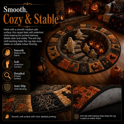 Reemoreemoo haunted vortex round Halloween rug image 17