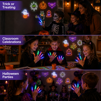 Halloween party and classroom scenes