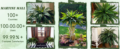 Full artificial Boston fern branch spread