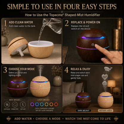 Topacme® 4‑in‑1 Dynamic Mist Aroma Humidifier