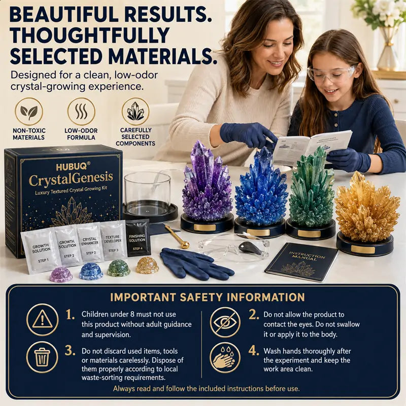HUBUQ® CrystalGenesis — Luxury Textured Crystal Growing Kit💎