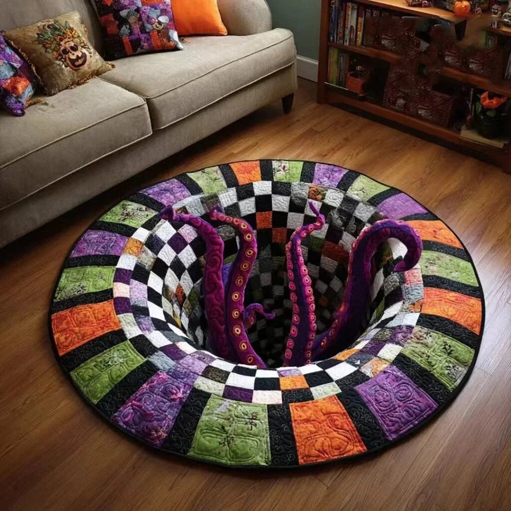 Cachetone haunted vortex round Halloween rug image 23
