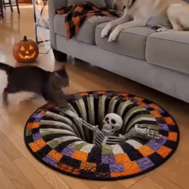 Reemoreemoo haunted vortex round Halloween rug image 14