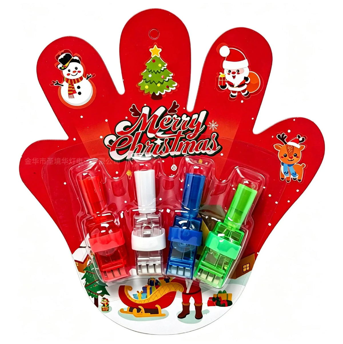 HUBUQ® Holiday LED Finger Projector Rings — Halloween & Christmas