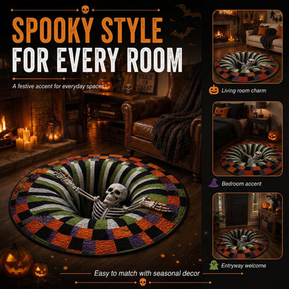 Reemoreemoo haunted vortex round Halloween rug image 2