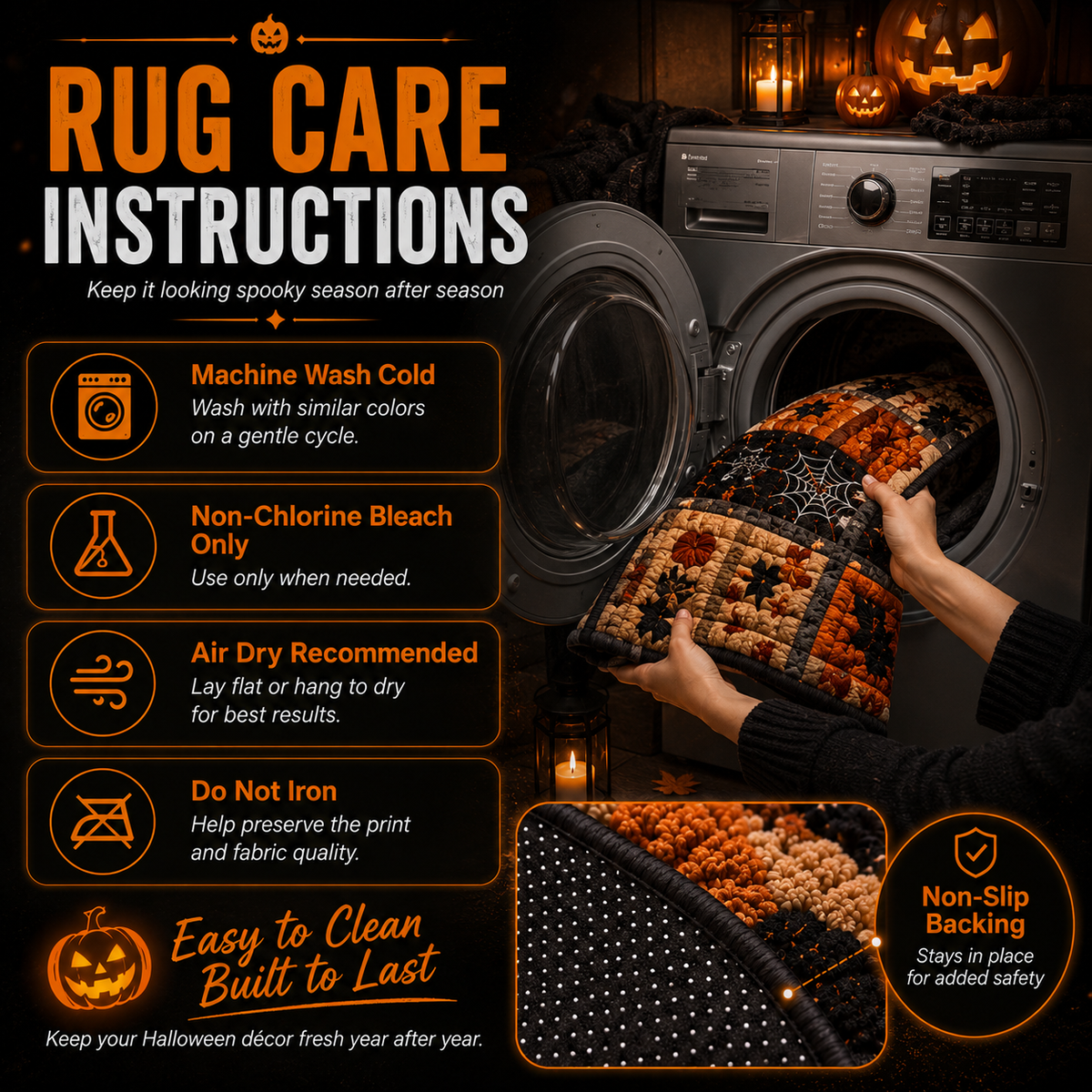 Reemoreemoo haunted vortex round Halloween rug image 5