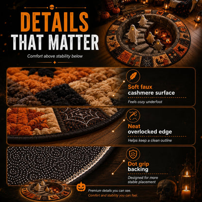 Reemoreemoo haunted vortex round Halloween rug image 3