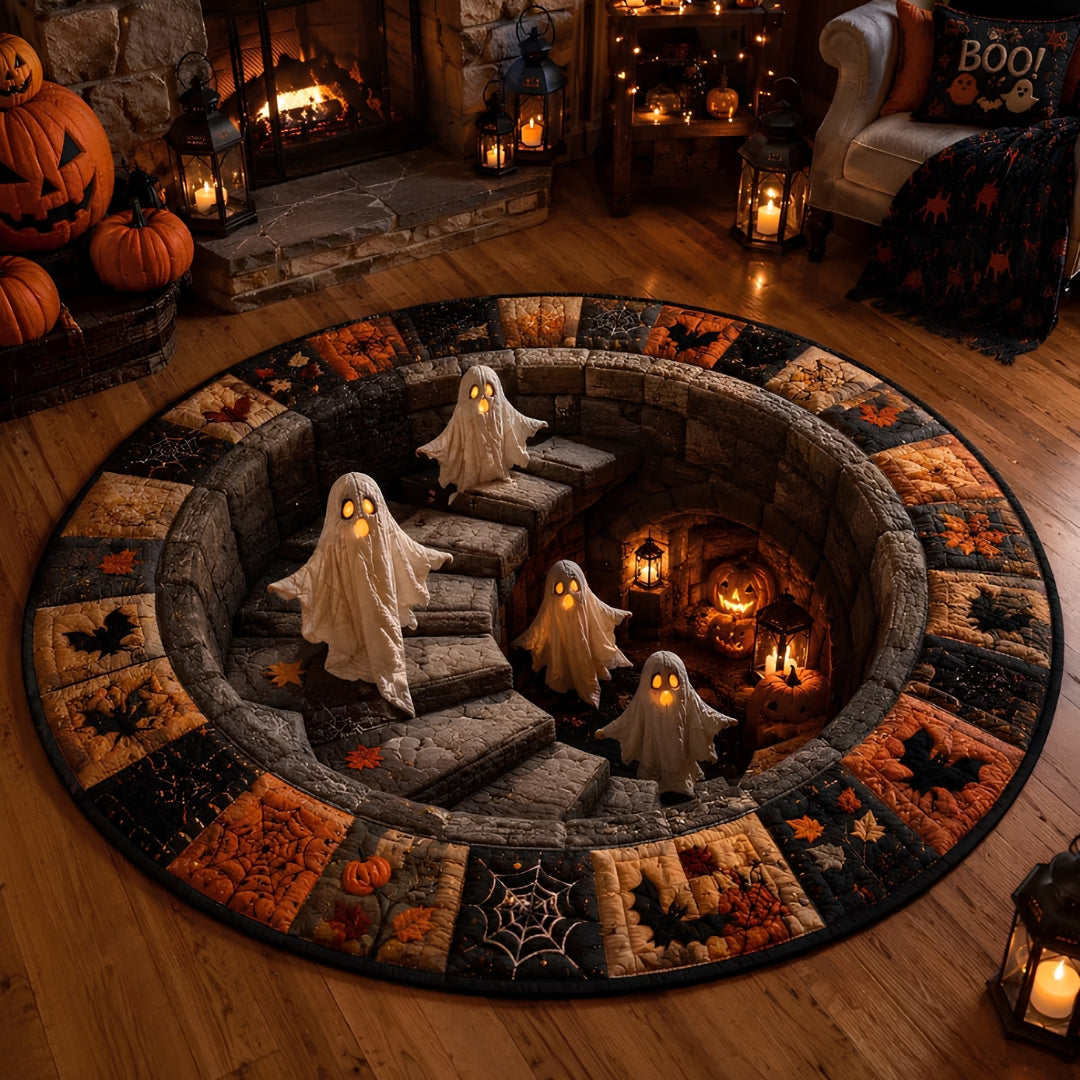 Reemoreemoo haunted vortex round Halloween rug image 9
