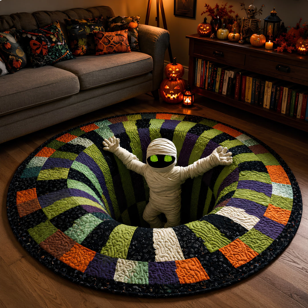 Reemoreemoo haunted vortex round Halloween rug image 10