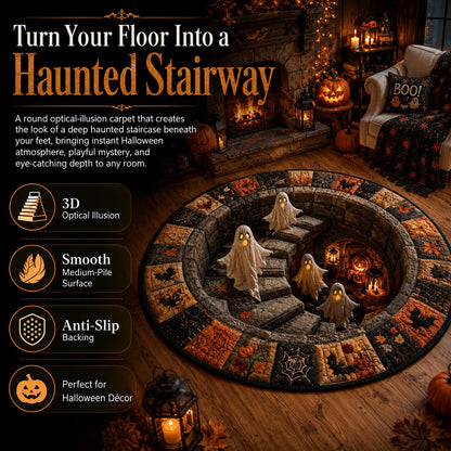 Reemoreemoo haunted vortex round Halloween rug image 13