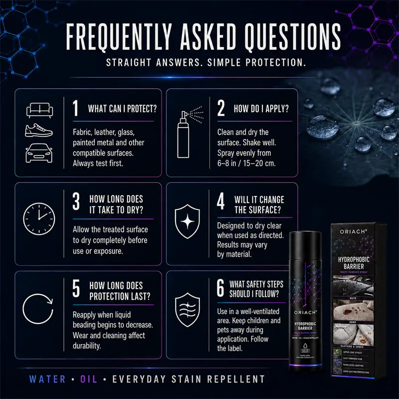 Oriach® Hydrophobic Barrier Multi-Surface Spray