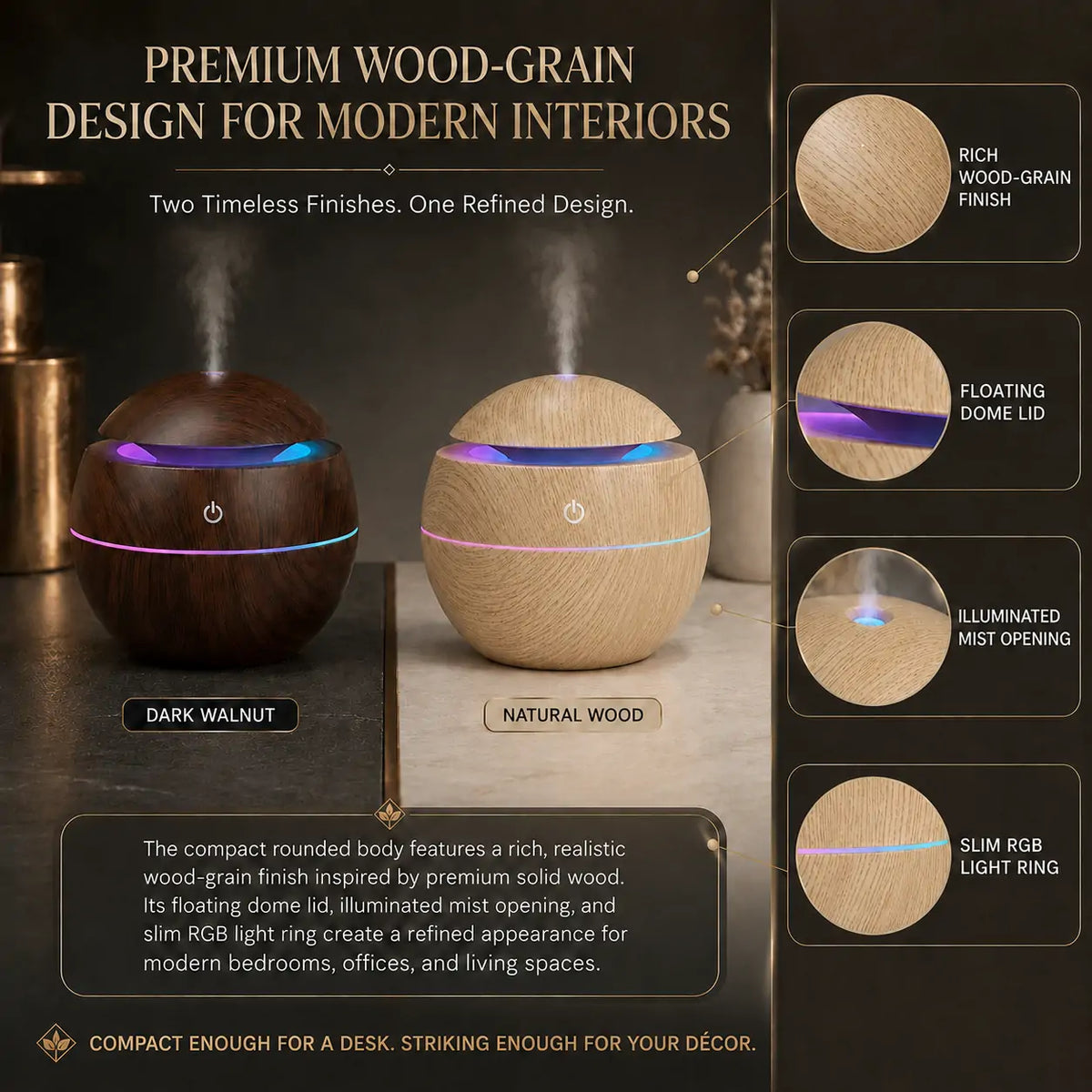 Topacme® 4‑in‑1 Dynamic Mist Aroma Humidifier