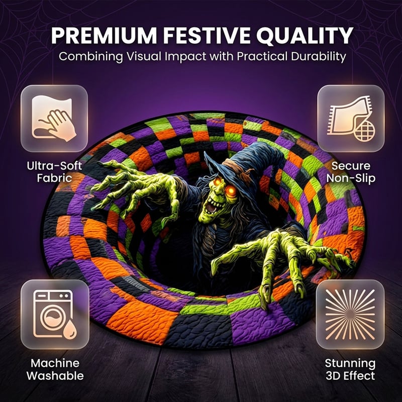 Eigoods haunted vortex round Halloween rug image 42